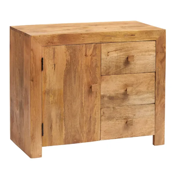 Indian Light Mango Wood 88cm Sideboard