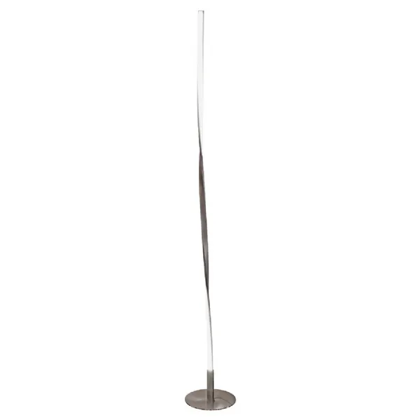 Chrome Tall Single Twisted LED Floor Lamp