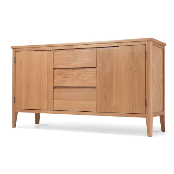 Modern Solid Oak Large 2 Door 3 Drawer Sideboard