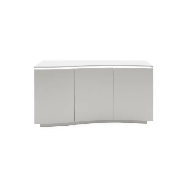 Light Grey Matt 3 Door Sideboard with LED Lights