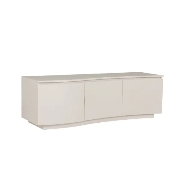 Putty Wooden 3 Door Large TV Cabinet with LED Lighting