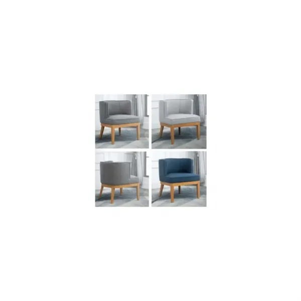 Lucy Compact Fabric Accent Chair Dark Grey