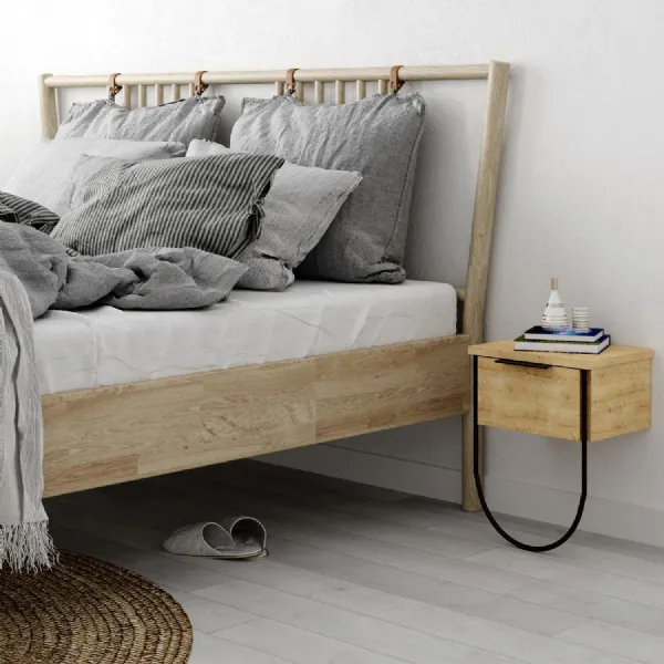 Norfolk Modern Bedside Table Oak 33cm Wide