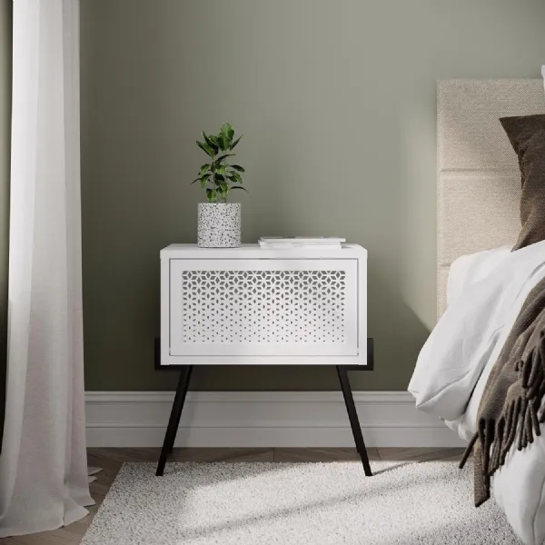 Naive Modern Nightstand Bedside Cabinet White