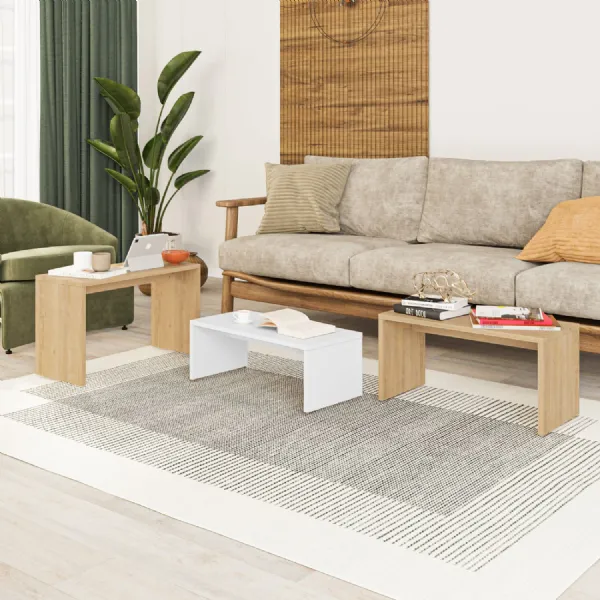 Kanta Modern Coffee Table White Oak