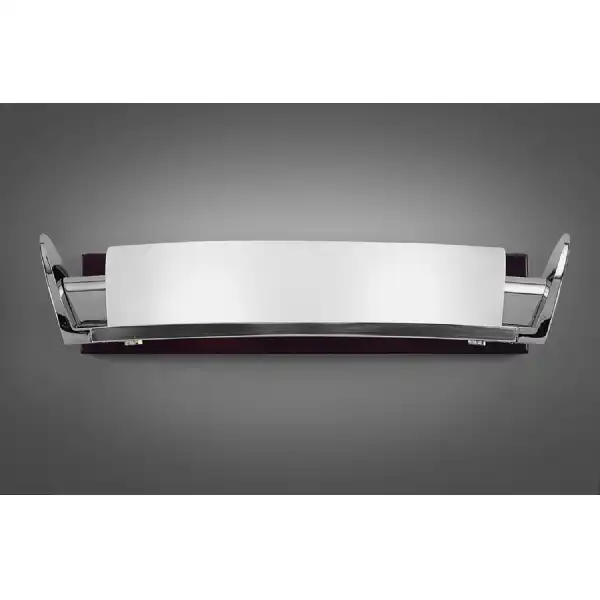 Zira Wall Lamp Switched 2 Light G9, Polished Chrome Frosted White Glass Wenge