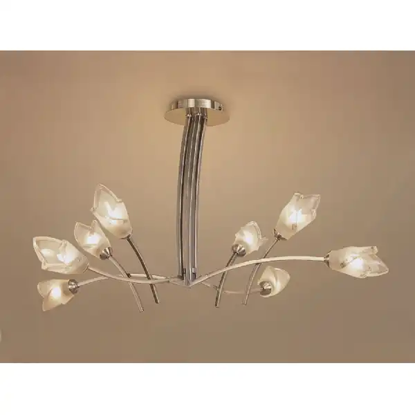 Pietra Pendant 4 Arm 8 Light G9, Antique Brass