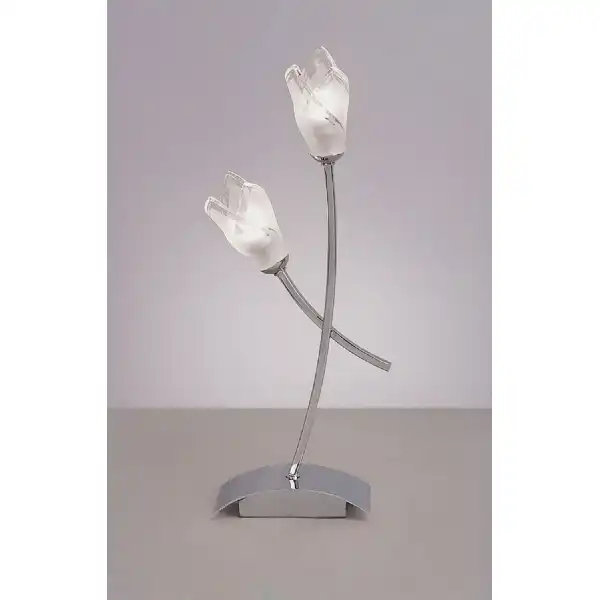 Pietra Table Lamp 2 Light G9, Polished Chrome