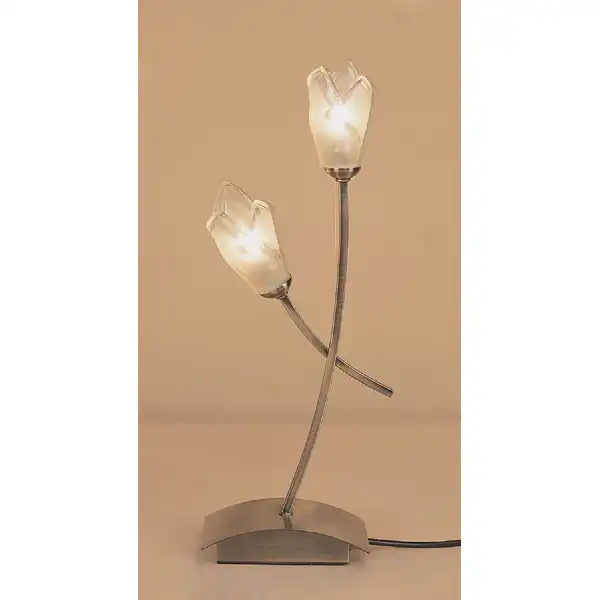 Pietra Table Lamp 2 Light G9, Antique Brass