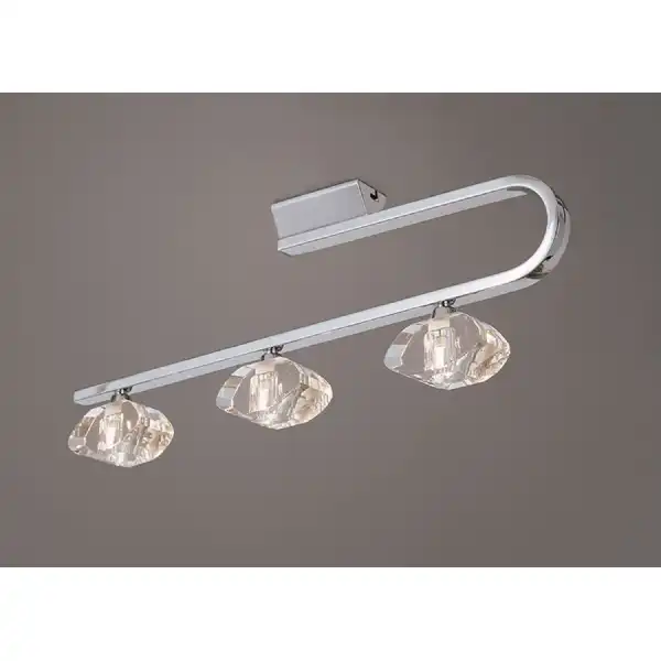 Alfa Ceiling Linear Bar 3 Light G9, Polished Chrome