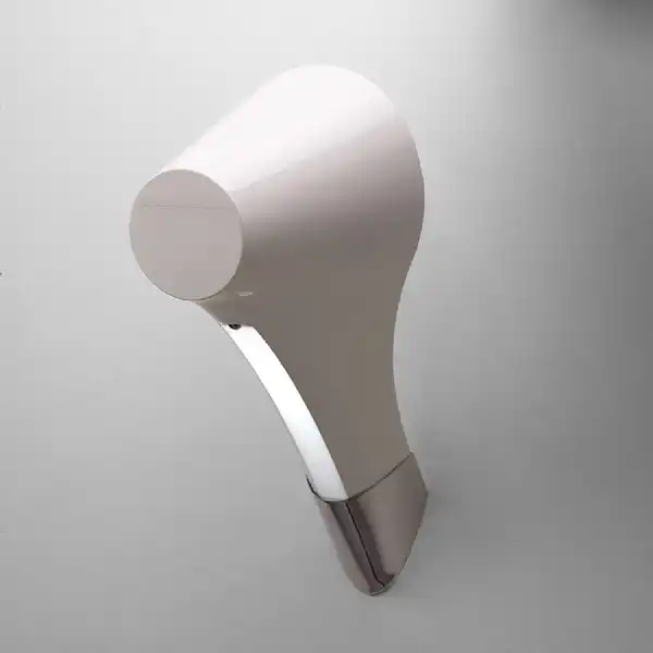 Ora Wall Lamp 1 Light E27, Gloss White White Acrylic Polished Chrome, CFL Lamps INCLUDED