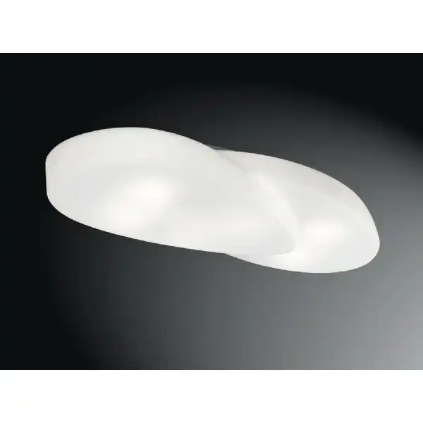 Ufo Ceiling 6 Light E27 Outdoor IP44, Matt White Opal White