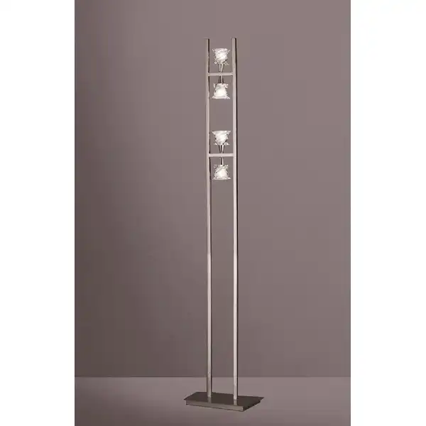 Salomon Floor Lamp 4 Light G9, Satin Nickel, NOT LED CFL Compatible