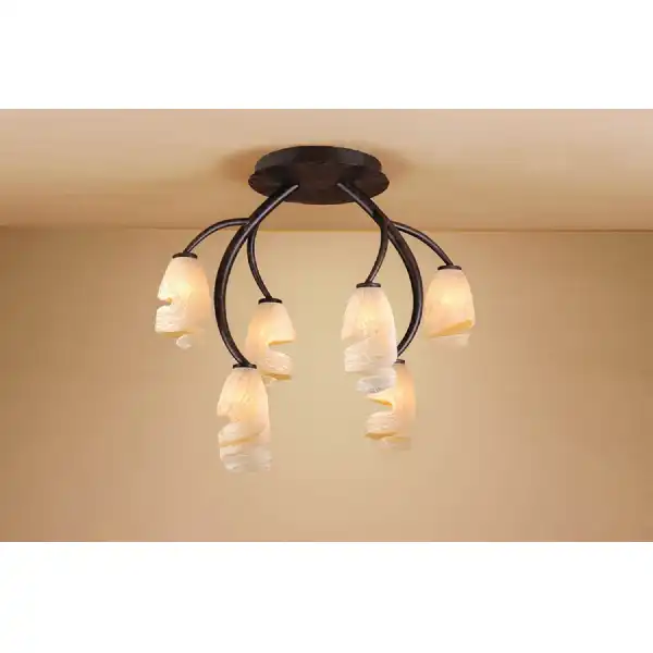 Forest Ceililng 6 Light G9, Brown Black Oxide