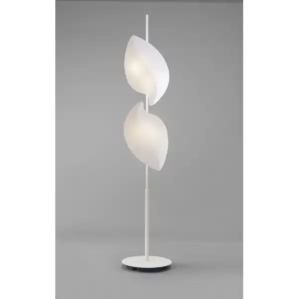 Natura Floor Lamp 4 Light E27 Outdoor IP44, Matt White Opal White