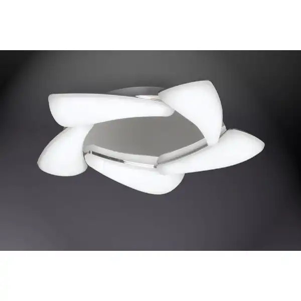 Mistral Flush Ceiling 30W LED 3000K, 2700lm, Polished Chrome Frosted Acrylic, 3yrs Warranty