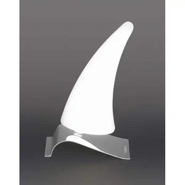 Mistral Table Lamp Right 6W LED 3000K, 540lm, Polished Chrome Frosted Acrylic, 3yrs Warranty