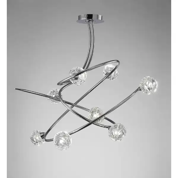 Maremagnum Ceiling 8 Light G9, Polished Chrome