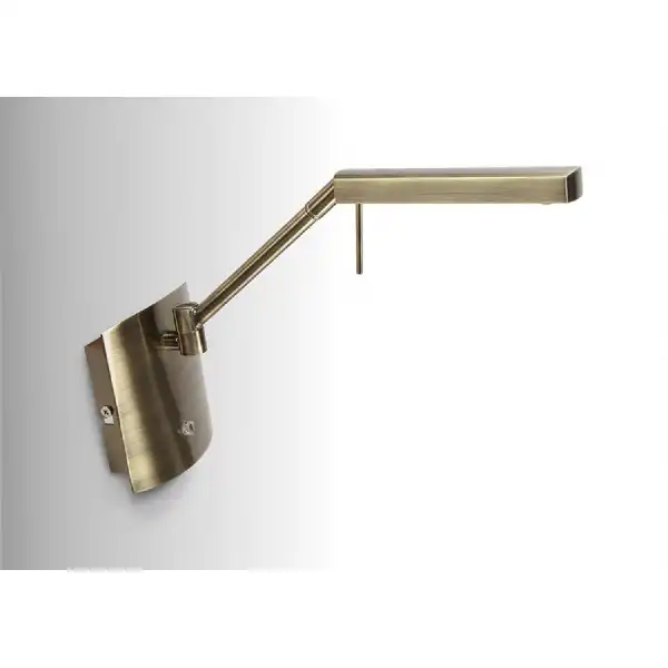Phuket Wall Lamp 1 Light 7W LED 3000K, 600lm, Touch Dimmer, Antique Brass, 3yrs Warranty