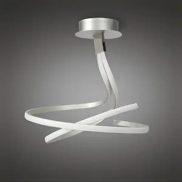 Nur Semi Flush 50W LED 3000K, 4000lm, Silver Frosted Acrylic Polished Chrome, 3yrs Warranty