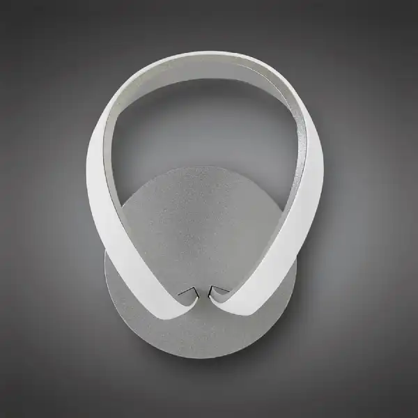 Knot Switched Wall Lamp 12W LED 3000K, 840lm, Silver Frosted Acrylic Polished Chrome, 3yrs Warranty