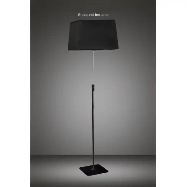 Habana Floor Lamp Telescopic 1 Light WITHOUT SHADE E27 Black Polished Chrome