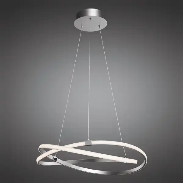 Infinity Pendant 60W LED 3000K, 4500lm, Silver Polished Chrome White Acrylic, 3yrs Warranty