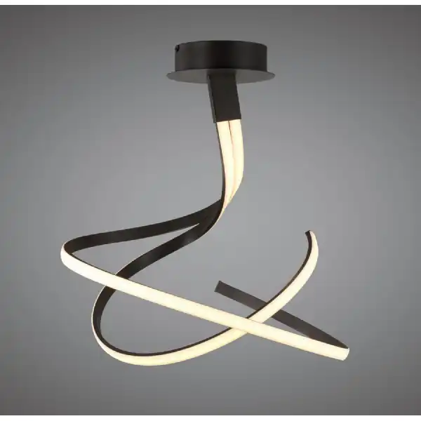 Nur Brown Oxide Semi Flush 50W LED 2800K, 4000lm, Dimmable Frosted Acrylic Brown Oxide, 3yrs Warranty
