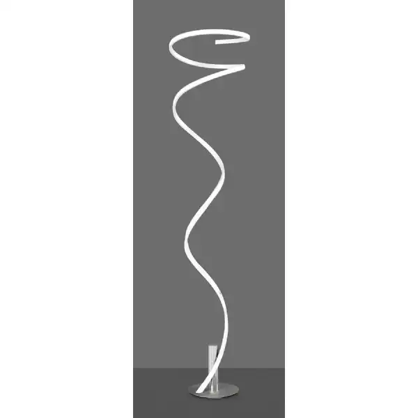 Helix Floor Lamp 180cm, 42W LED, 4000K, 3360lm, White And Chrome, 3yrs Warranty