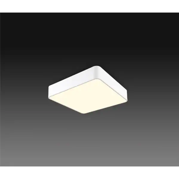 Cumbuco Ceiling 40cm Square, 35W LED, 3000K, 2350lm, White, 3yrs Warranty