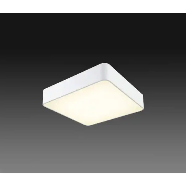 Cumbuco Ceiling 60cm Square, 80W LED, 3000K, 5650lm, White, 3yrs Warranty