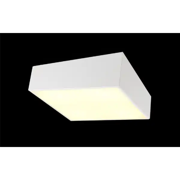 Mini Ceiling 60cm Square, 8 x E27 (Max 20W), White