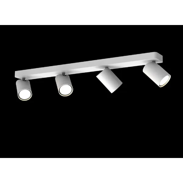 Matt White 65cm 4 Light GU10 Rectangular Linear Spotlight