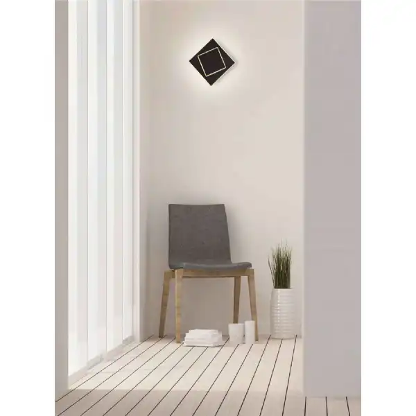 Dakla Wall Lamp, 18W LED, 3000K, 1090lm, IP20, Black, 3yrs Warranty