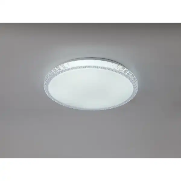Naxos Ceiling 24W LED With Remote Control 3000K 6000K, 1550lm, White Clear Acrylic, 3yrs Warranty