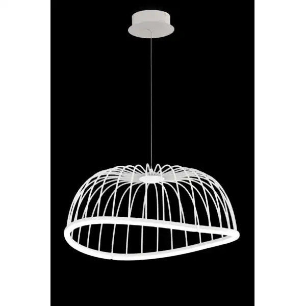 Celeste Pendant 61cm Round, 30W LED, 3000K, 2100lm, White, 3yrs Warranty