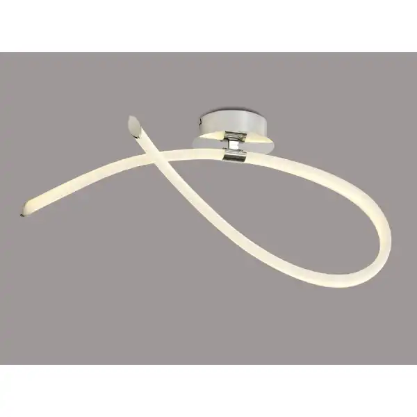 Armonia Semi Flush Medium Loop, 25W LED, 3000K, 1875lm, Polished Chrome Frosted Acrylic, 3yrs Warranty