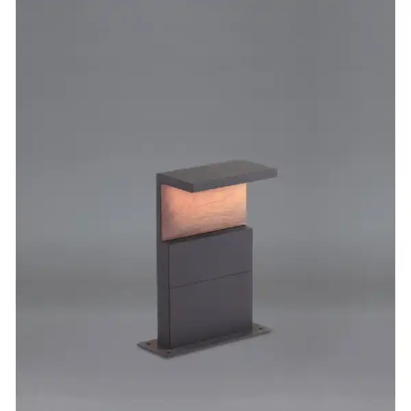 Ruka Floor Lamp Small, 13W LED, 3000K, 850lm, IP54, Anthracite Walnut, 3yrs Warranty