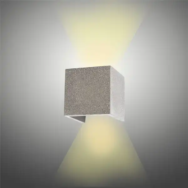 Taos Wall Lamp, 12W LED, 3000K, 1100lm, IP65, Dark Grey Cement, 3yrs Warranty