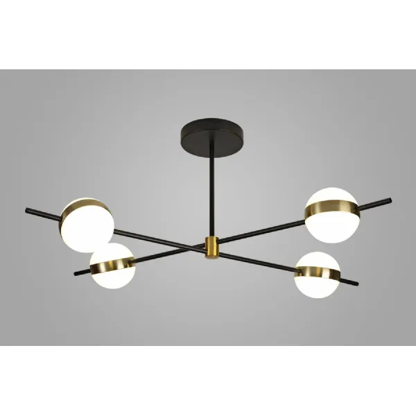 Gold Black 32W LED Ceiling Light 3000K 2400lm IP20 Rated