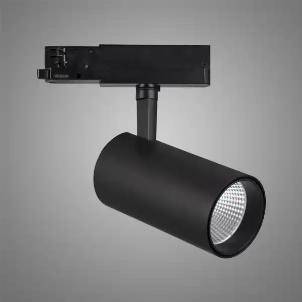 Fiji 1 Light 3 Circuit Track Light 40W LED 3000K, 4000lm, 38deg, Black, 5yrs Warranty
