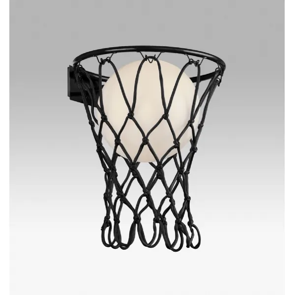 Basketball Hoop Designer Wall Lamp in Black