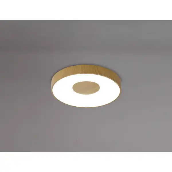 Coin Round Ceiling 56W LED With Remote Control 2700K 5000K, 2500lm, Wood Effect, 3yrs Warranty