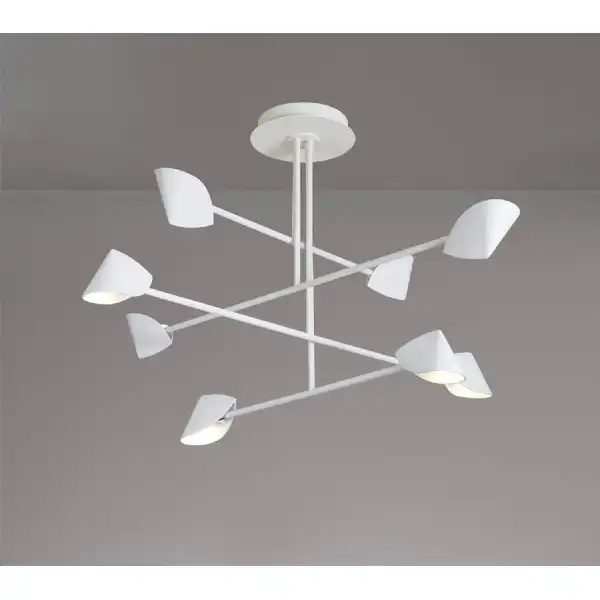 Capuccina 8 Light Fixed Pendant, 61.5W LED, 3000K, 4000lm, White, 3yrs Warranty