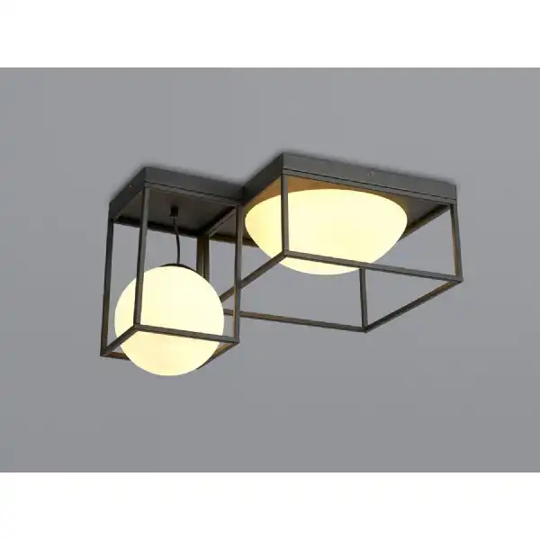 Desigual Semi Flush, 4 Light E27, Matt Black