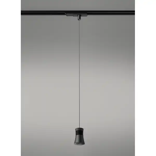 Pagoda Pendant For Track, 12.5W LED, 3000K, 950lm, Black, 3yrs Warranty