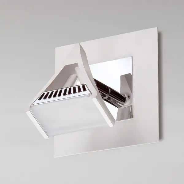 Filippo Spot Light 1 Light 5W LED 3000K, 450lm, Matt White Polished Chrome, 3yrs Warranty