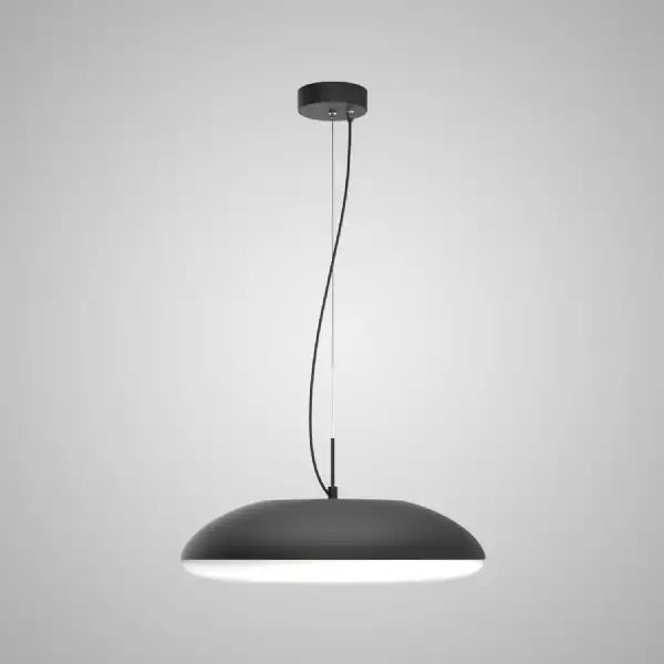 Kazz Pendant 50cm Round, 6 x E27 (Max 20W LED), Black