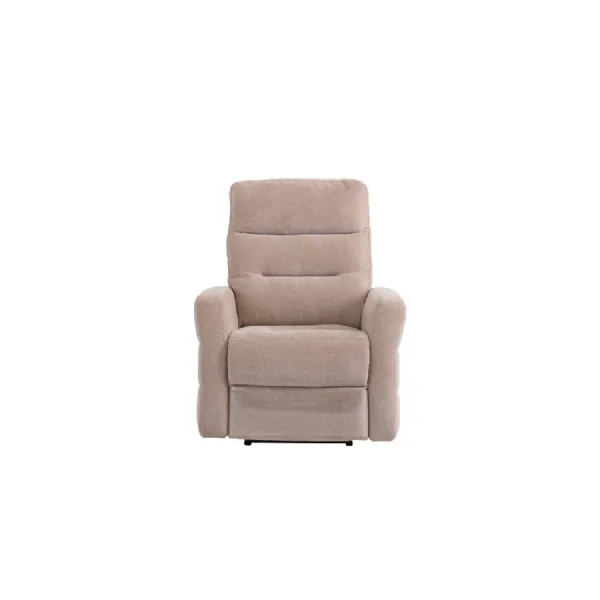 Mink Herringbone Fabric Electric Power Recliner Armchair