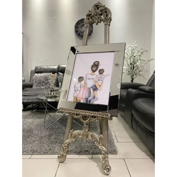 Mother And Sons Casual Wall Art Mirror Frame